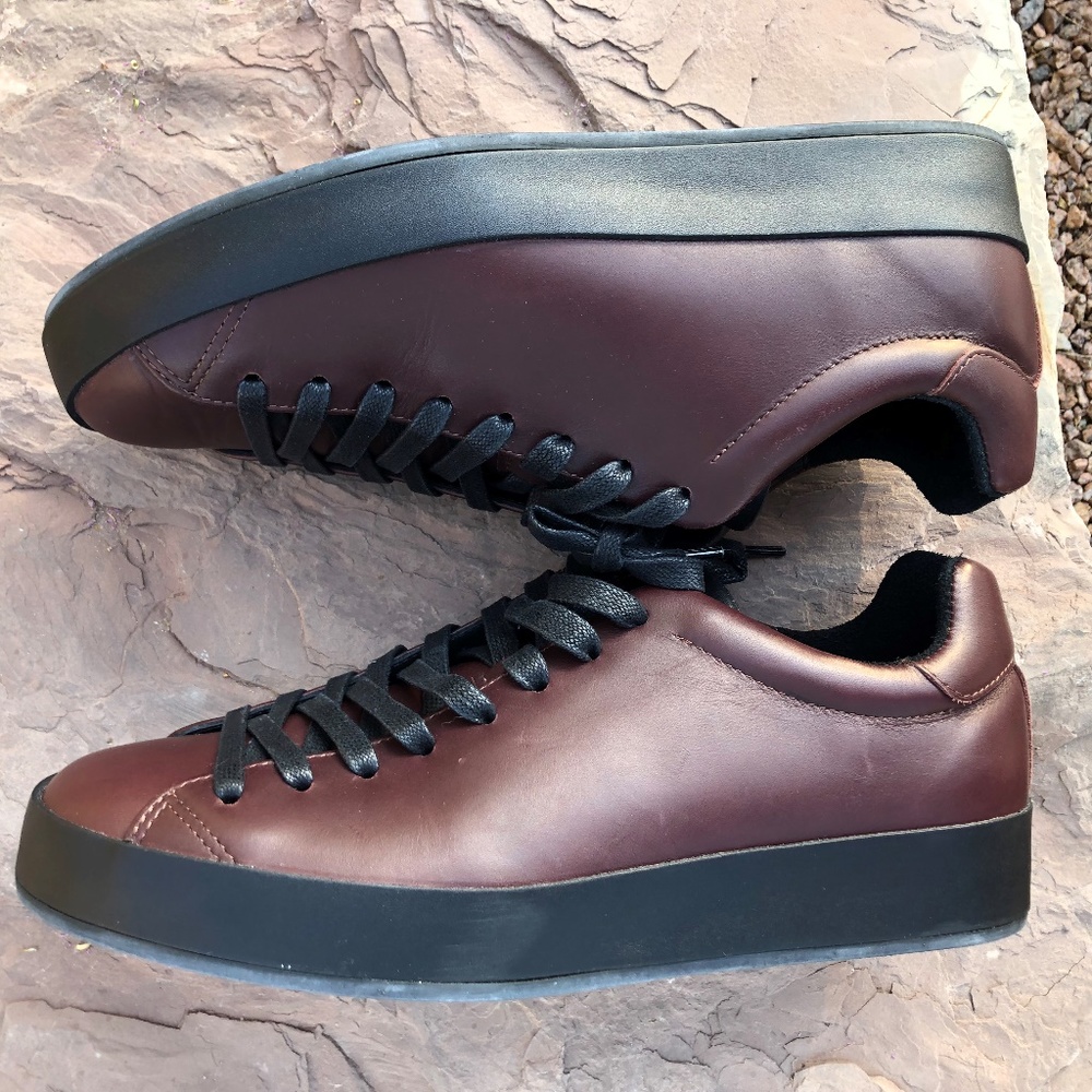 Rag & Bone Leather Lace Up Low Top Sneakers Sz10 - Picture 2 of 8